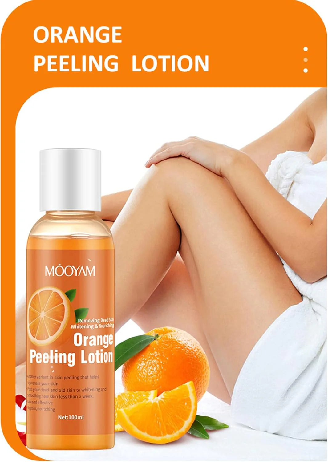 Mooyam Orange Peeling Lotion (Original) | Exfoliating, Smoothing & Skin Brightening