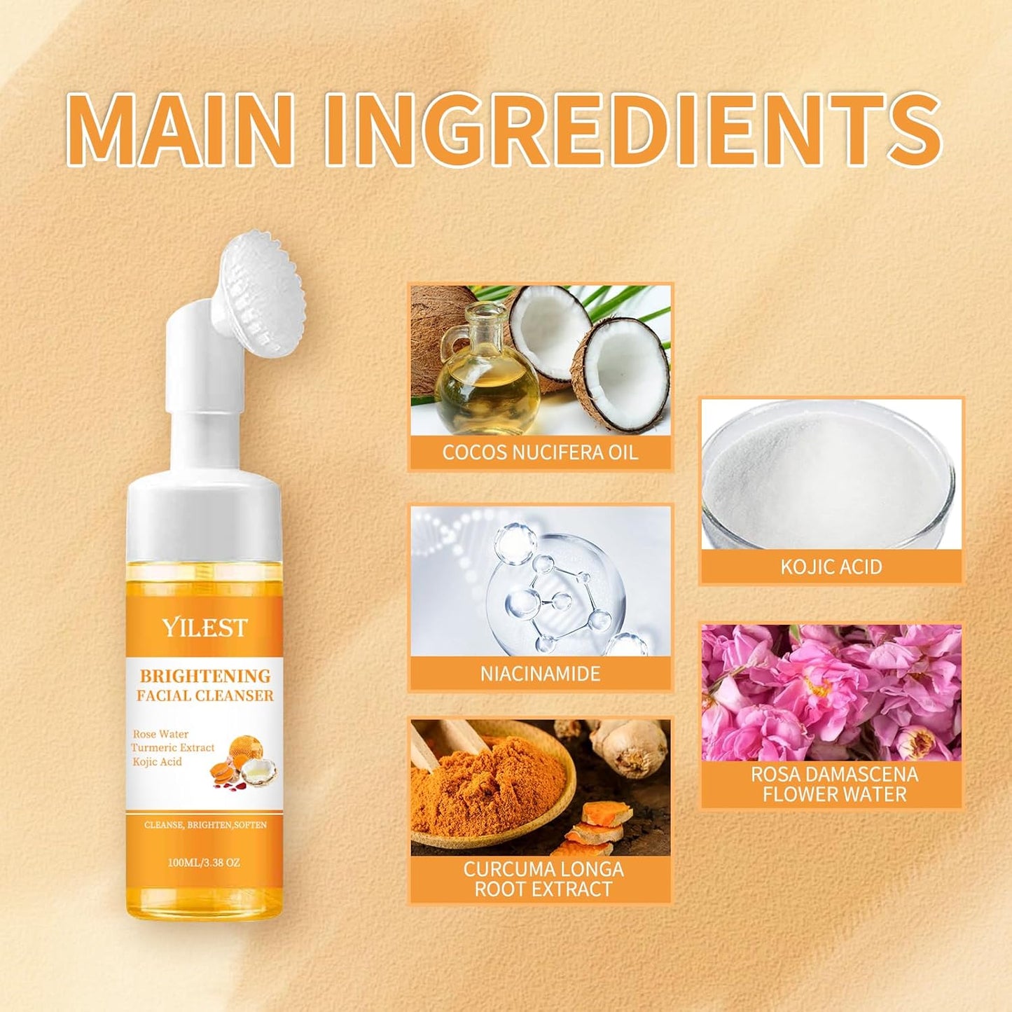 Turmeric Brightening Cleanser | Fade Dark Spots & Boost Glow