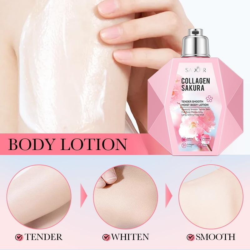 SADOER Collagen Sakura Body Lotion | Brightening & Hydrating Body Care