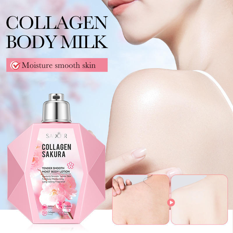 SADOER Collagen Sakura Body Lotion | Brightening & Hydrating Body Care