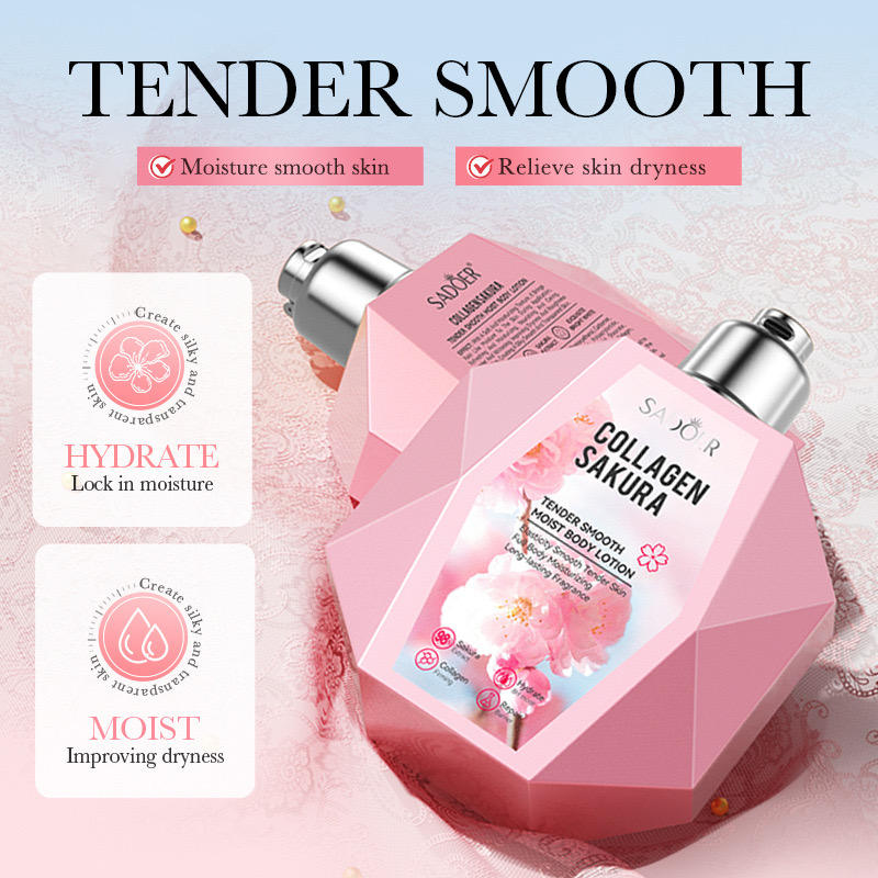 SADOER Collagen Sakura Body Lotion | Brightening & Hydrating Body Care