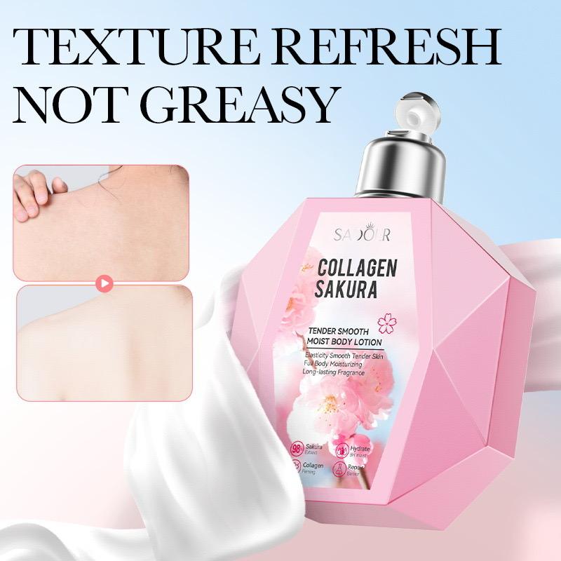SADOER Collagen Sakura Body Lotion | Brightening & Hydrating Body Care