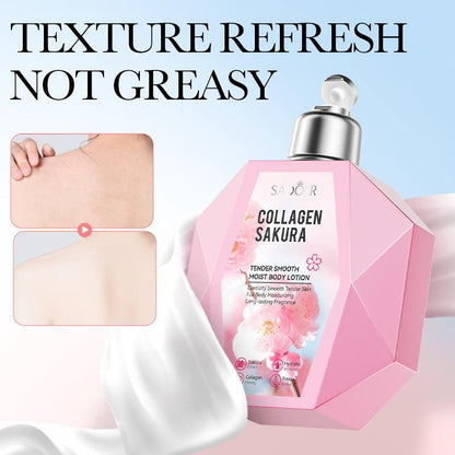 SADOER Collagen Sakura Body Lotion | Brightening & Hydrating Body Care