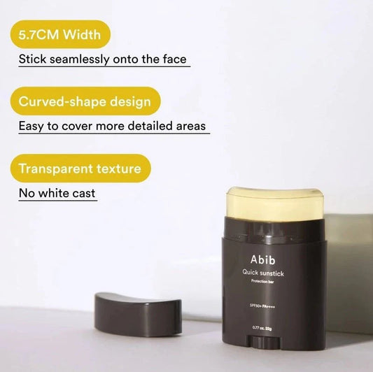 Abib Quick Sunstick SPF 50+ | No White Cast Sun Protection Bar