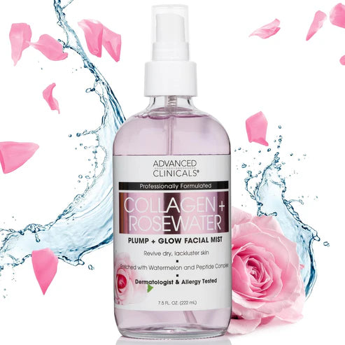 Advanced Clinicals Collagen Glow Facial Mist | Hydration, Firming & Radiant Skin