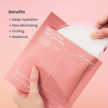 Bio-Collagen Real Deep Mask | Overnight Firming & Pore Minimizing K-Beauty