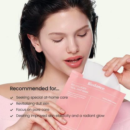 Bio-Collagen Real Deep Mask | Overnight Firming & Pore Minimizing K-Beauty