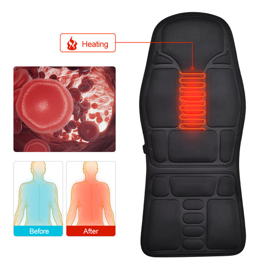 Massage Seat Toppers | Shiatsu, Heat & Vibration Full Back Relief