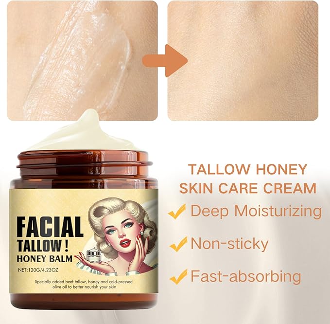 Facial Tallow Honey Balm | Ancestral Skincare for Intensive Moisture & Repair