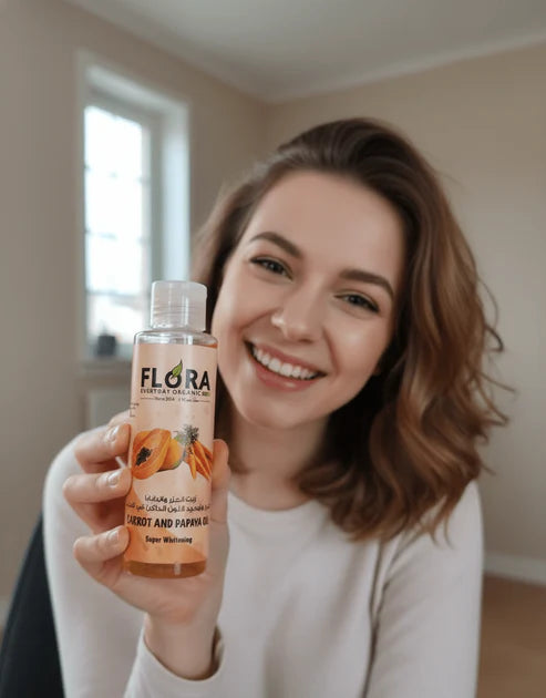 Flora Everyday Organic Carrot & Papaya Oil | Brightening, Anti-Aging & Glow
