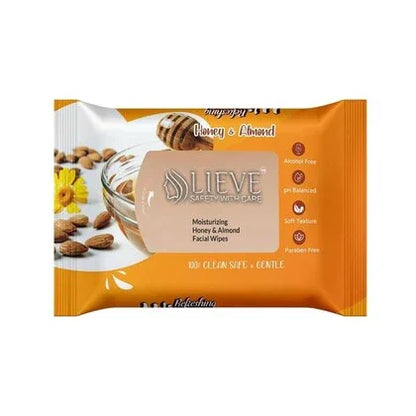 LIEVE SAFETY WITH CARE Honey & Almond Facial Wipes Cotton Face Cleaning Wet Wipes Tissue Paper Makeup Remover Facial Wash Napkin Face Wipes Disposable Multi-Purpose for Men and Women PO-3