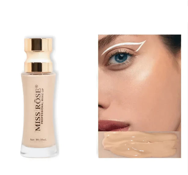 Miss Rose Original Liquid Foundation | Full Coverage, Long-Lasting Matte Finish