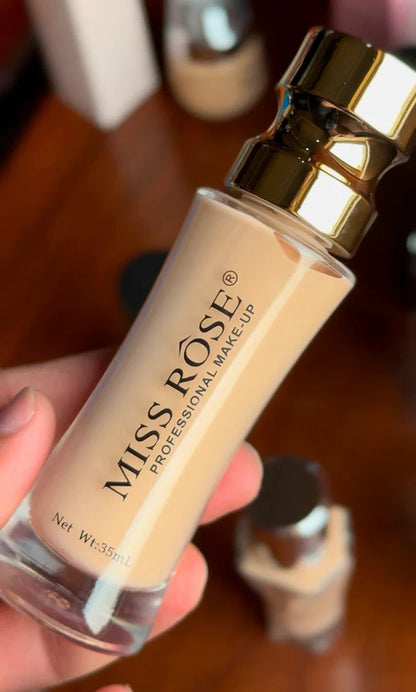 Miss Rose Original Liquid Foundation | Full Coverage, Long-Lasting Matte Finish