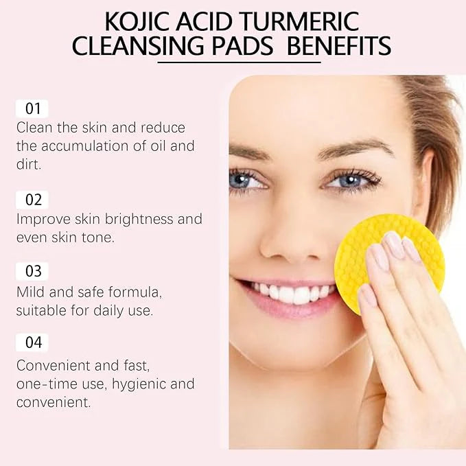 Turmeric Acid Cleaning Pads | Brightening, Exfoliating & Dark Spot Correction