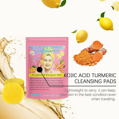 Turmeric Acid Cleaning Pads | Brightening, Exfoliating & Dark Spot Correction