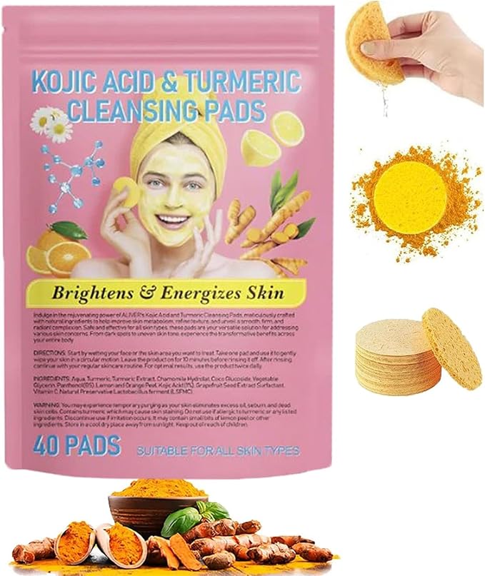 Turmeric Acid Cleaning Pads | Brightening, Exfoliating & Dark Spot Correction