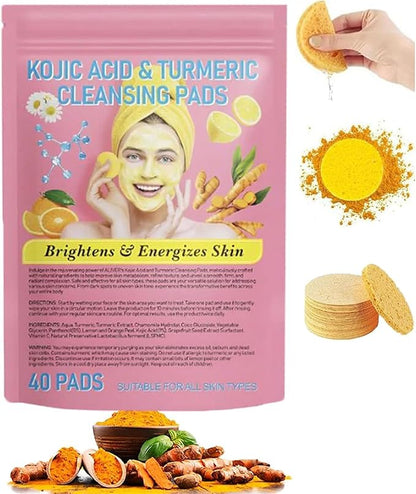 Turmeric Acid Cleaning Pads | Brightening, Exfoliating & Dark Spot Correction
